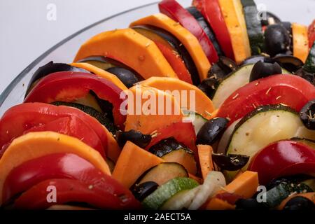 Ratatouille, Französisch provenzalischen geschmortes Gemüsegericht mit Ursprung in Nizza Stockfoto