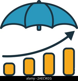 Risiko Strategie Symbol. Einfaches Element vom Risikomanagement icons Collection. Kreative Risikostrategie Symbol ui, ux, Anwendungen, Software und Infografiken Stock Vektor