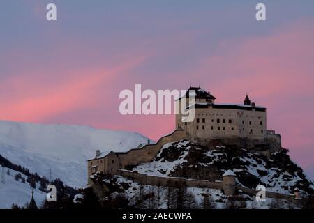 Schloss Tarasp, Schweizer, Graubünden Stockfoto