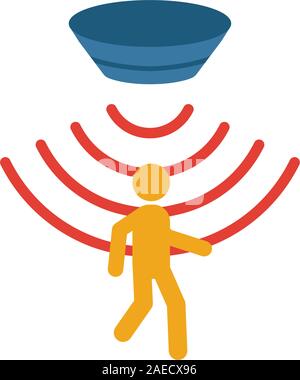 Motion Sensor Symbol. Einfaches Element von Sensoren icons Collection. Kreative Bewegung Sensor Symbol ui, ux, Anwendungen, Software und Infografiken Stock Vektor