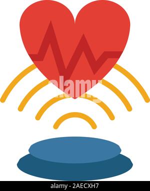 Heartbeat Sensor Symbol. Einfaches Element von Sensoren icons Collection. Creative Heartbeat Sensor Symbol ui, ux, Anwendungen, Software und Infografiken Stock Vektor