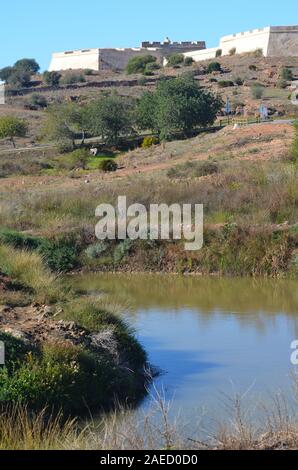 Handwerkliche Salinen in Castro Marim, Algarve (Portugal) Stockfoto