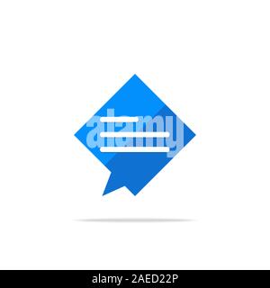 Eingabe in einer Sprechblase Symbol, Kommentar das Symbol Stock Vektor