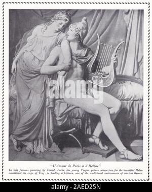 "L'Amour de Paris et d'Helene'/Paris und Helen von Jacques-Louis David. Stockfoto