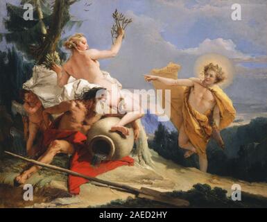 Giovanni Battista Tiepolo, Apollo, Daphne, c 1755-1760 Apollo Verfolgung Daphne; c. 1755/1760 Stockfoto