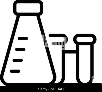 Chemischen Töpfe Symbol, outline Style Stock Vektor