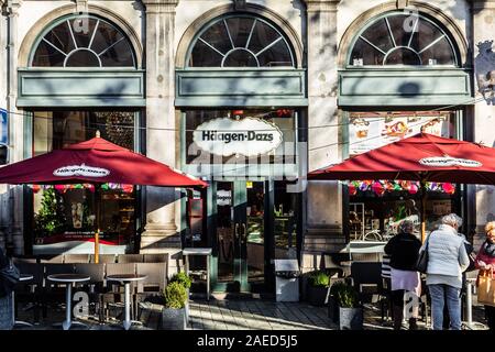 - Haagen Dazs, Brüssel, Belgien Stockfoto