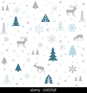 Nahtlose Muster mit Weihnachtsbaum. Winter Forest. Stock Vektor