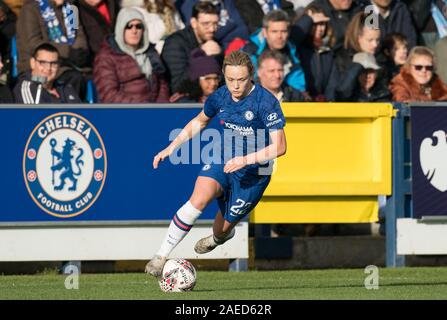 Kingston, UK. 08 Dez, 2019. Erin Cuthbert von Chelsea Frauen während der FAWSL Match zwischen Chelsea und Manchester City FC Frauen Frauen im Cherry Red Records Stadion, Kingston, England am 8. Dezember 2019. Foto von Andy Rowland. Credit: PRiME Media Images/Alamy leben Nachrichten Stockfoto