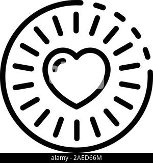 Freunde Sonne Liebe Symbol, outline Style Stock Vektor
