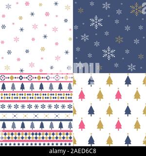 Winter Weihnachten Vektor nahtlose Muster Stock Vektor