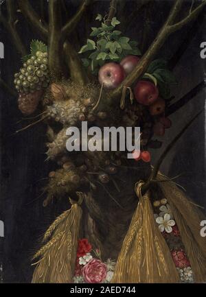 Giuseppe Arcimboldo, Vier Jahreszeiten in einem Kopf, c 1590 Vier Jahreszeiten in einem Kopf; circa 1590 Datum Stockfoto