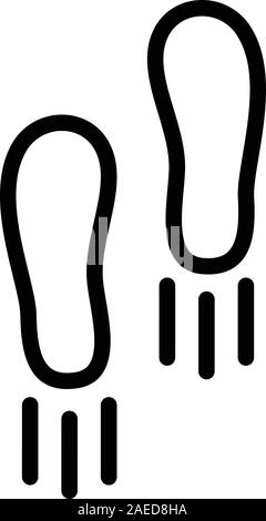 Foot Prints Symbol, outline Style Stock Vektor
