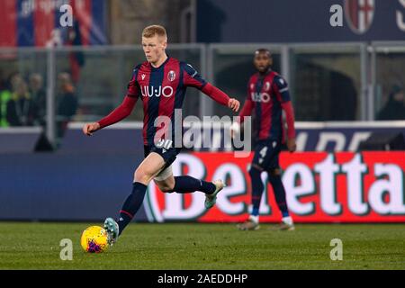 Bologna, Italien. 8 Dez, 2019. jerdy Schouten (Bologna) in Bologna gegen Mailand, italienische Fußball Serie A Männer Meisterschaft in Bologna, Italien, 08. Dezember 2019 - LPS/Francesco Scaccianoce Credit: Francesco Scaccianoce/LPS/ZUMA Draht/Alamy leben Nachrichten Stockfoto