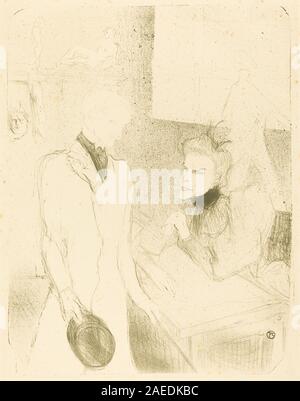 Henri de Toulouse-Lautrec, Brandes und Le Bargy in Cabotins (Brandès et Les Bukem dans Cabotins), 1894 Brandes und Le Bargy in Cabotins (Brandès et Les Bukem dans Cabotins); 1894 Datum Stockfoto