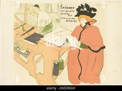 Henri de Toulouse-Lautrec, Abdeckung für L'Estampe Originale (Couverture de L'Estampe Originale), 1893 Abdeckung für L'Estampe Originale (Couverture de L'Estampe Originale); 1893 Datum Stockfoto