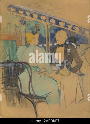D 12140. jpgHenri de Toulouse-Lautrec, Modische Menschen bei Les Ambassadeurs (Aux Ambassadeurs - Gens Chic), 1893 Henri de Toulouse-Lautrec (Französisch, 1864 - 1901), Modische Menschen bei Les Ambassadeurs (Aux Ambassadeurs: Gens Chic), 1893, Öl à l'essence Wob über schwarze Kreide auf Papier, aufgezogen auf Karton, Sammlung von Herrn und Frau Paul Mellon 1995.47.67 Stockfoto