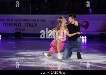 Torino, Italien. 8 Dez, 2019. Grand Prix - Gala alexandra Stepanowa und Ivan bukin (Russland - 4 nd Senior Ice Dance) während der ISU Grand Prix - Ausstellung Gala, Ice Sports in Turin, Italien, 08. Dezember 2019 - LPS/Claudio Benedetto Credit: Claudio Benedetto/LPS/ZUMA Draht/Alamy leben Nachrichten Stockfoto