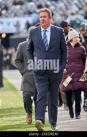 East Rutherford, New Jersey, USA. 8 Dez, 2019. Ehemaligen großen Miami Dolphins Quarterback Dan Marino auf dem Feld vor ein NFL Spiel zwischen den Miami Dolphins und die New York Jets an MetLife Stadium in East Rutherford, New Jersey. Jets besiegt die Delphine 22-21. Duncan Williams/CSM/Alamy leben Nachrichten Stockfoto
