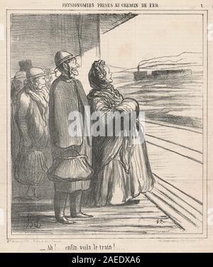 Honoré Daumier, Ah! Enfin voila Le Train! 19. jahrhundert Ah! Enfin voila Le Train! ...; 19. Jahrhundert Stockfoto