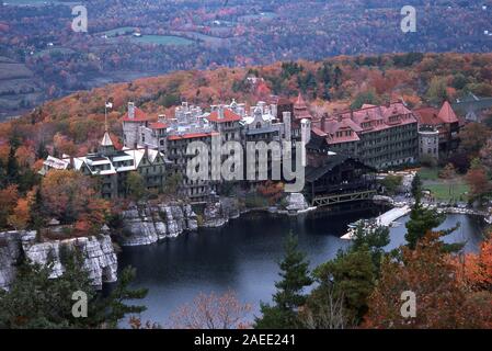 Blick auf Mohonk Mountain House in New York Stockfoto