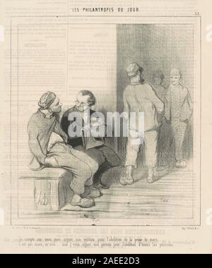 Honoré Daumier, Je compte sur vous pour Signer, 19. Jahrhundert Je compte sur vous Signer ausgießen, 19. Jahrhundert Stockfoto