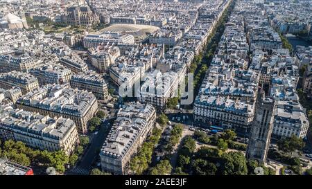 Luftaufnahme von Paris, Frankreich Stockfoto