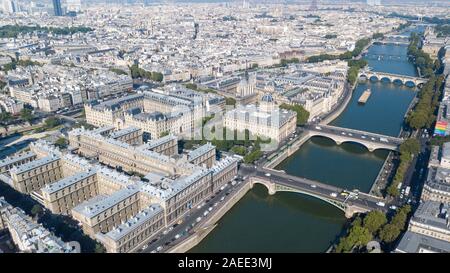 Ile de la Cite, Fluss Seine, Paris, Frankreich Stockfoto