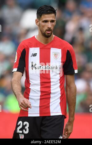 SEVILLA, 08-12-2019. Primera Division Liga. LaLiga. Estadio Benito Villamarin. Kenan Kodro (Athletic Club) während des Spiels Real Betis - Athletic Club. Stockfoto