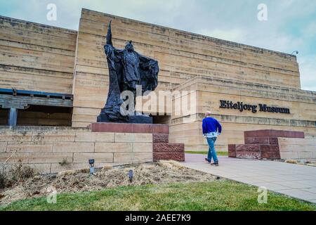 Die Eiteljorg Museum der Amerikanischen Indianer und Western Art befindet sich in der Innenstadt von Indianapolis, Indiana entfernt und beherbergt eine umfangreiche Sammlung für visuelle Kunst Stockfoto