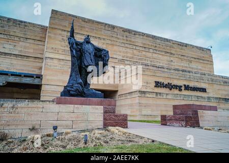 Die Eiteljorg Museum der Amerikanischen Indianer und Western Art befindet sich in der Innenstadt von Indianapolis, Indiana entfernt und beherbergt eine umfangreiche Sammlung für visuelle Kunst Stockfoto