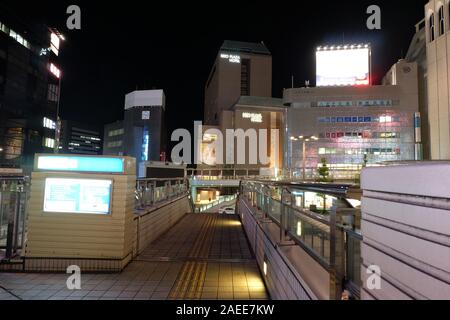 Stadt scape um hachioji Station der japanischen Bahn Osten Stockfoto