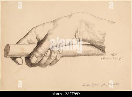 Horatio Greenough, mit der rechten Hand, die eine kurze Rute, 1847 mit der rechten Hand, die kurze Stange; 1847 Datum Stockfoto