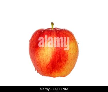 Eine ganze Gala Apfel isoliert auf Weiss. Gala ist eine Klonal vermehrten Apple cultivar mit einem milden, süßen Geschmack. Stockfoto