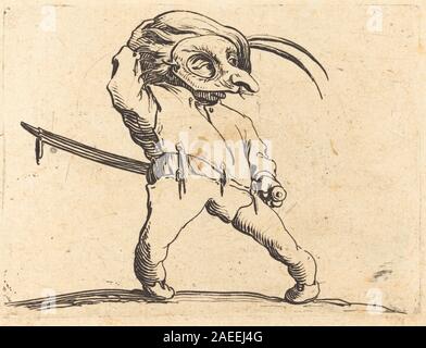 Jacques Callot, maskierte Mann mit verdrehten Füßen, c 1622 maskierte Mann mit verdrehten Füßen; c. 1622 Stockfoto