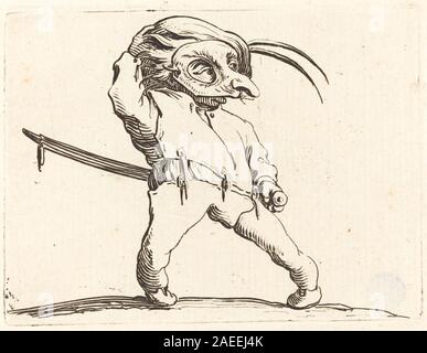 Jacques Callot, maskierte Mann mit verdrehten Füßen, c 1622 maskierte Mann mit verdrehten Füßen; c. 1622 Stockfoto