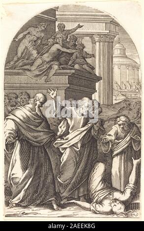 Jacques Callot, Saphira bestraft durch Tod, 1608-1611 Saphira bestraft durch Tod; 1608/1611 Stockfoto