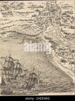 Jacques Callot, Die Belagerung von La Rochelle (Platte 12 der 16; Set besteht 1952897-112), 1628-1631 Die Belagerung von La Rochelle [Platte 12 der 16; Set besteht 1952.8. 97-112]; 1628/1631 Stockfoto