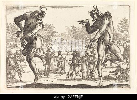 Jacques Callot, zwei Zanni, c1616 zwei Zanni; circa 1616 Datum Stockfoto