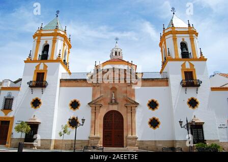 Ansicht der Socorro Pfarrkirche in der Plaza del Socorro, Ronda, Provinz Malaga, Andalusien, Spanien, Europa Stockfoto