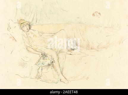 James McNeill Whistler, drapierte Figur, liegend, 1892 drapierte Figur, liegend; 1892 Datum Stockfoto