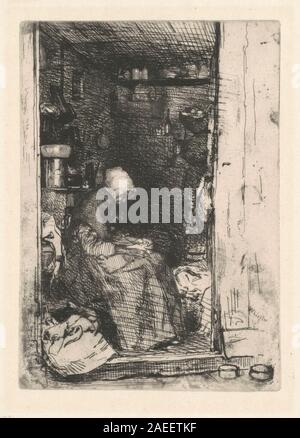 James McNeill Whistler, La Vieille aux Loques, 1858 La Vieille aux Loques; 1858 Datum Stockfoto