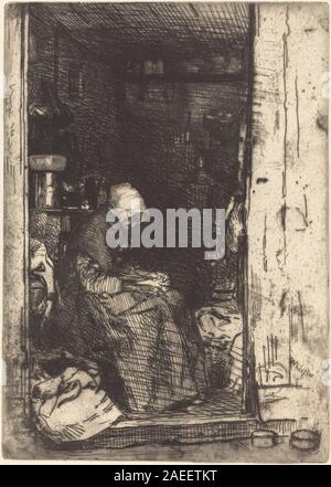 James McNeill Whistler, La Vieille aux Loques, 1858 La Vieille aux Loques; 1858 Datum Stockfoto