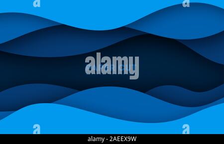 Papier schneiden Hintergrund. Abstrakte realistische papercut Dekoration texturiert mit Karton wellenförmige Schichten. 3D-Topographie Relief. Carving Art.-Vektor Stock Vektor