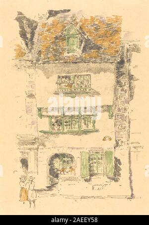 James McNeill Whistler, gelbes Haus, Lannion, 1893 Gelbes Haus, Lannion; 1893 Datum Stockfoto