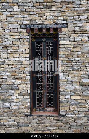 Fenster, National Museum, Paro, Bhutan, Asien Stockfoto