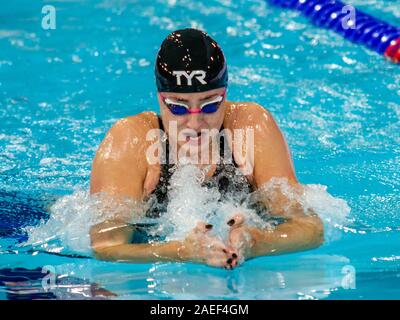 Glasgow, UK. 08 Dez, 2019. Molly Renshaw von Großbritannien in Aktion während der Frauen 200 m Brustschwimmen Vorlauf (Nr. 5) am Tag 5 der LEN Europäischen kurzen Kurs Schwimmen Meisterschaften 2019 in Tollcross International Swimming Center. Credit: SOPA Images Limited/Alamy leben Nachrichten Stockfoto