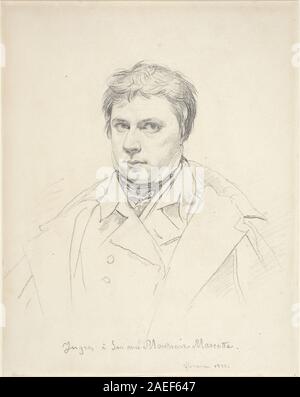 R -20091124-0050.jpg Jean-Auguste-Dominique Ingres, Selbstbildnis, 1822 Jean-Auguste-Dominique Ingres (1780 - 1867), Selbstbildnis, 1822, Graphit auf Papier, webten Sammlung von Herrn und Frau Paul Mellon 1995.47.51 Stockfoto