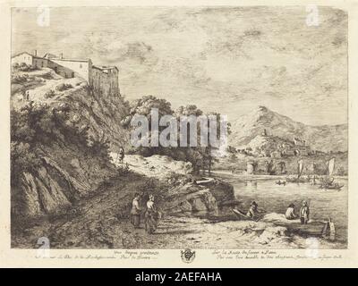 Jean-Jacques de Boissieu, Vue d'Aqua Pendente sur la Route de Sienne ein Rom, 1773 Vue d'Aqua Pendente sur la Route de Sienne ein Rom; 1773 Datum Stockfoto