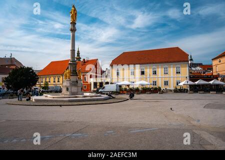 Zagreb, Kroatien - Denkmal der Himmelfahrt der Jungfrau Maria Stockfoto
